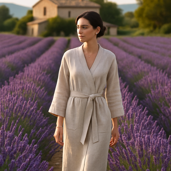 Luz Yıkanmış Keten Kimono Taş