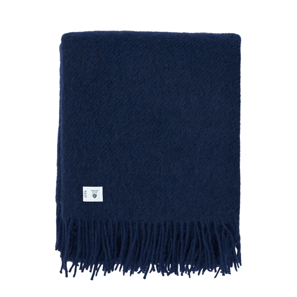 Woolmark Single Pure Wool Blanket Navy Blue