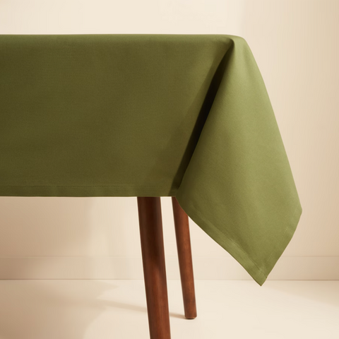 Genoa Woven Linen Stain Resistant Table Cloth White
