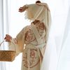 Moon %100 Pamuk 4 Kat Müslin Kimono Bornoz