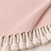 Laura Cotton Throw Blanket - Blanket Cream