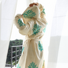 Coral %100 Pamuk 4 Kat Müslin Kimono Bornoz