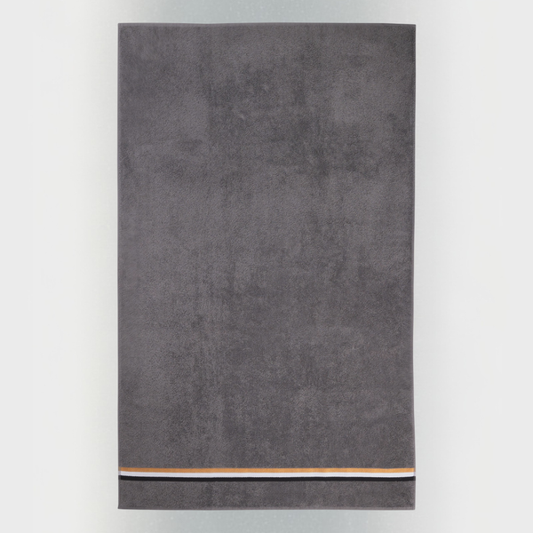 Harbor %100 Pamuk Bordür Detaylı Banyo Havlusu 70x140 cm Füme