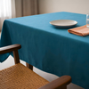 Genoa Woven Linen Stain Resistant Table Cloth White