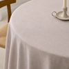 Genoa Woven Linen Stain Resistant Round Table Cloth White