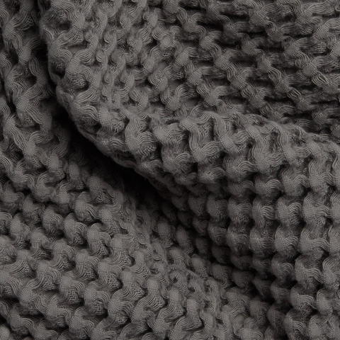 Waffle 100% Cotton Face Towel 50x80 cm Anthracite
