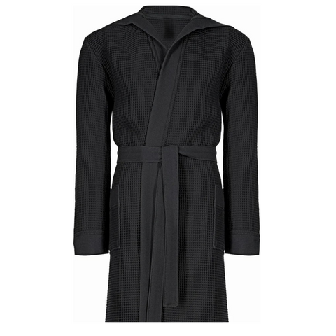 Waffle 100% Cotton Unisex Bathrobe Stone