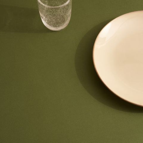 Genoa Woven Linen Stain Resistant Table Cloth White
