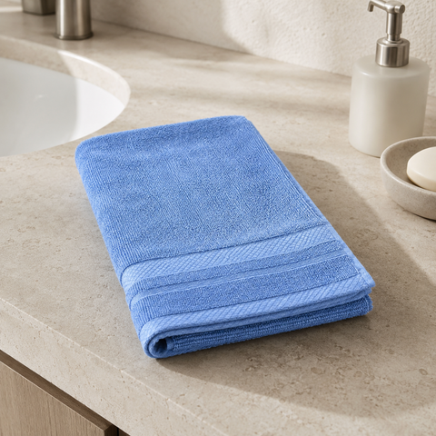 Leaf 100% Cotton Hand Towel 30x30 cm Powder