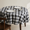 Genoa Woven Linen Stain Resistant Round Table Cloth White