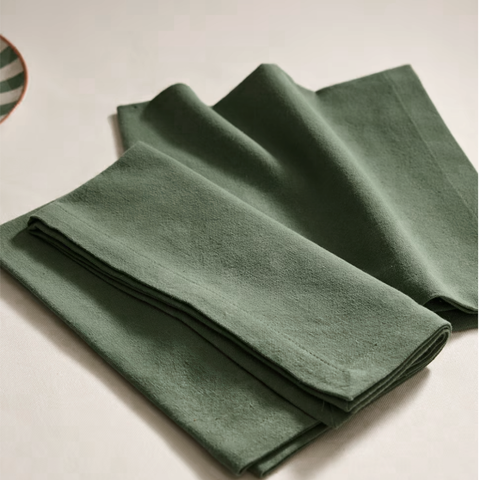 Genoa Woven Linen Stain Resistant Napkin White (Pack of 2)