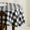 Genoa Woven Linen Stain Resistant Round Table Cloth White