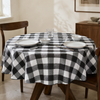 Genoa Woven Linen Stain Resistant Round Table Cloth White