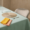 Genoa Woven Linen Stain Resistant Table Cloth White