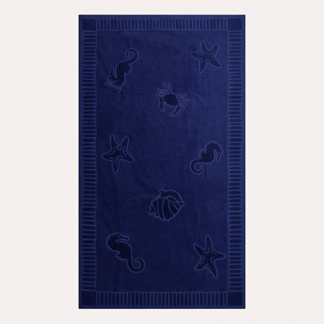 Tree Patterned Beach Towel Green