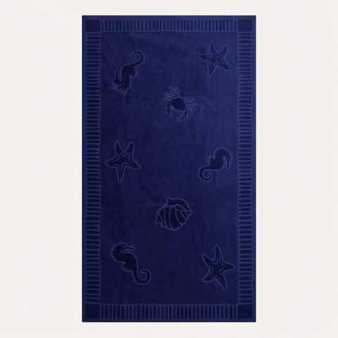Tree Patterned Beach Towel Green