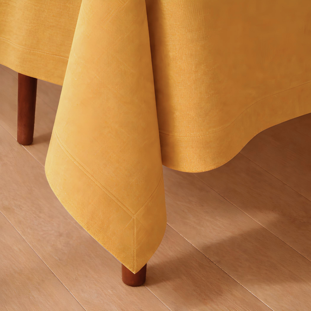 Genoa Woven Linen Stain Resistant Table Cloth White
