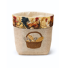 Bread Design Woven Basket Rooster Pattern