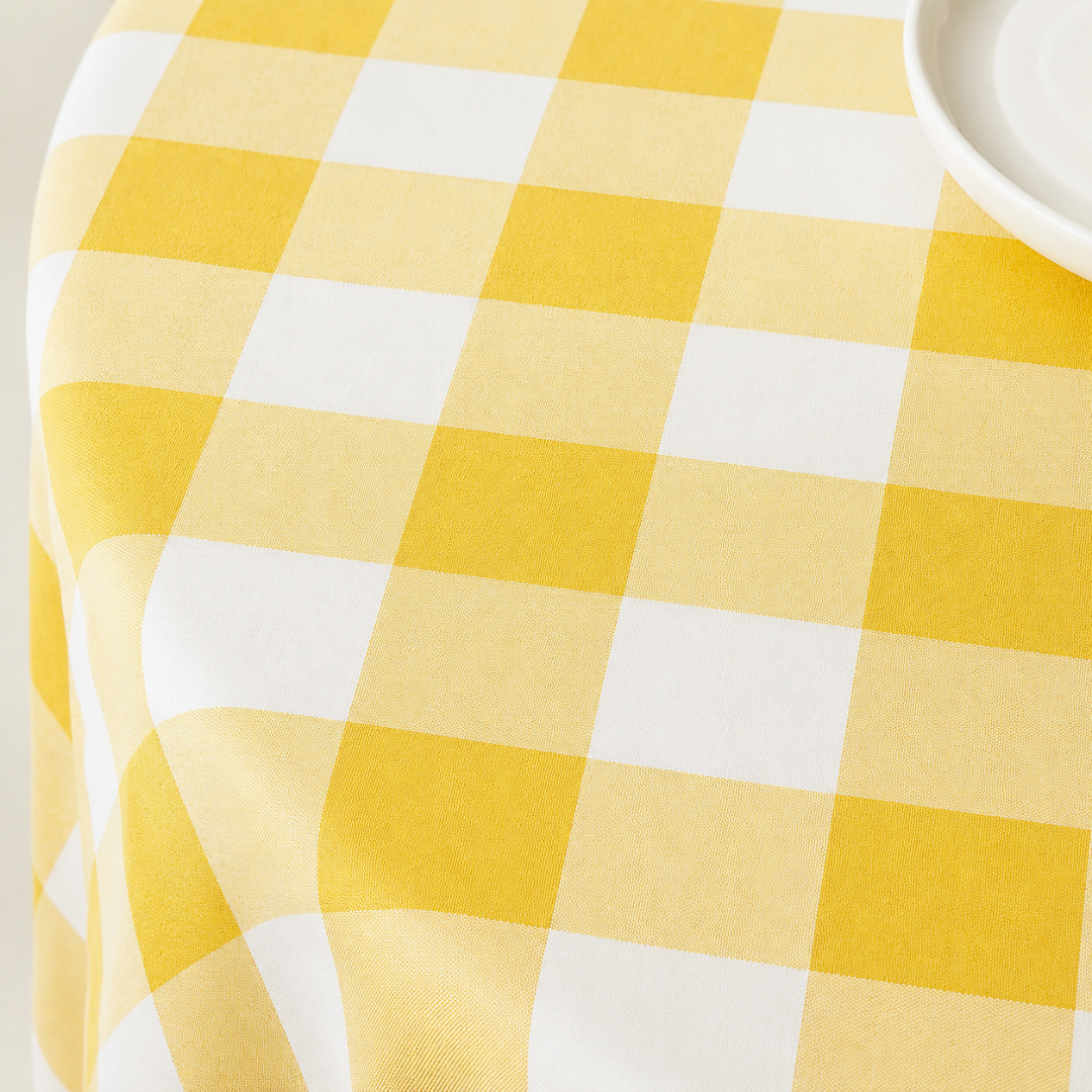 Genoa Woven Linen Stain Resistant Round Table Cloth White