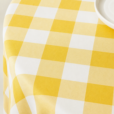 Genoa Woven Linen Stain Resistant Round Table Cloth White
