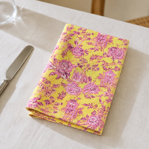 Genoa Woven Linen Stain Resistant Napkin White (Pack of 2)