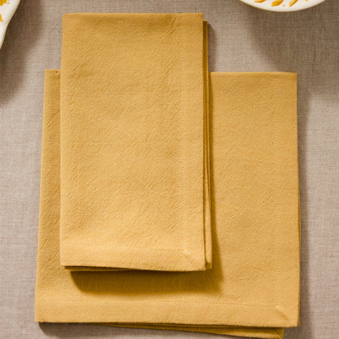 Genoa Woven Linen Stain Resistant Napkin White (Pack of 2)