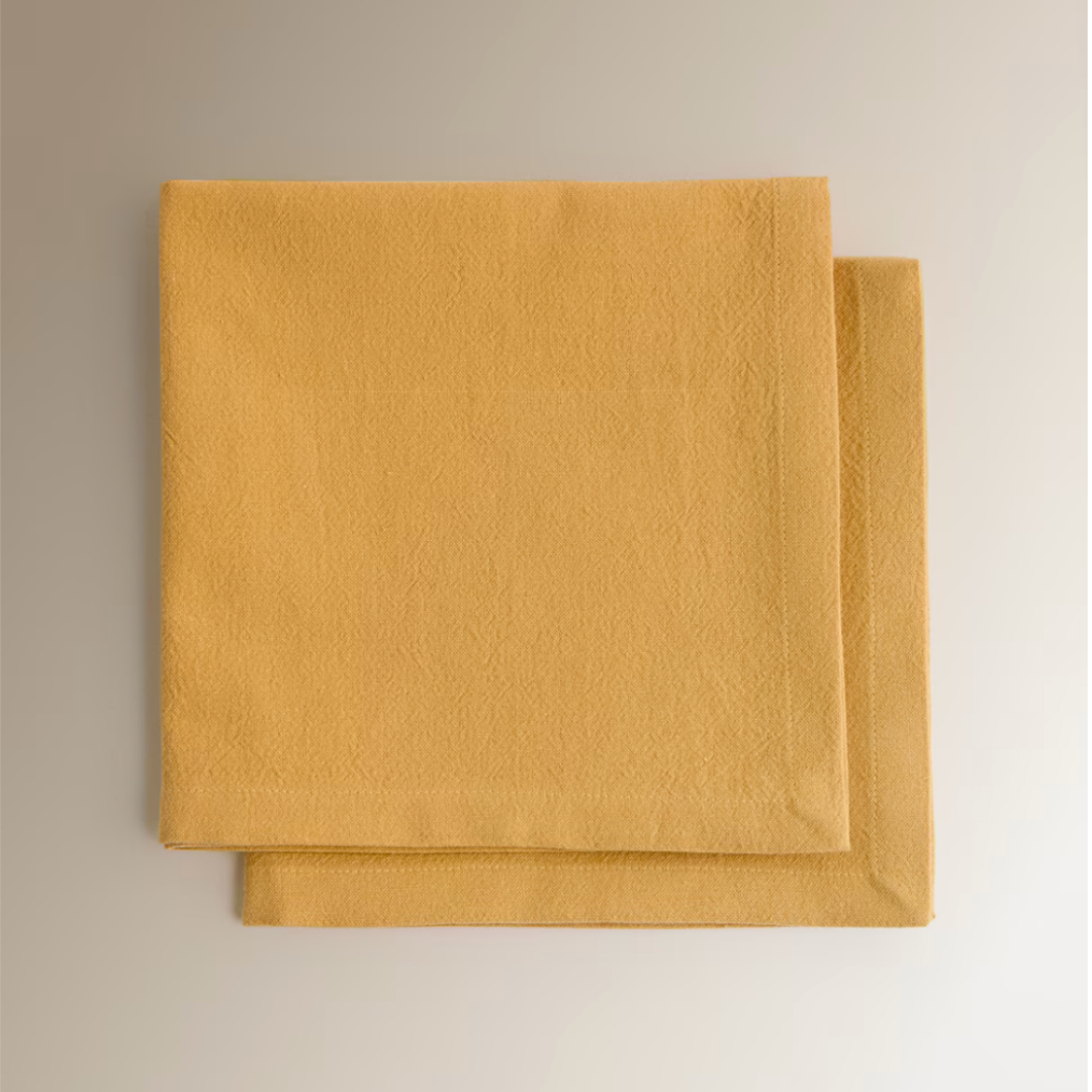 Genoa Woven Linen Stain Resistant Napkin White (Pack of 2)