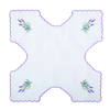 Lavender Nakışlı Pamuk Ekmek Sepeti Örtüsü 60x60 cm