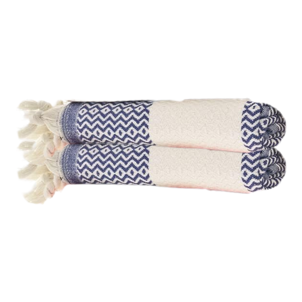 Armona Tasseled Peshkir Face Towel 50x100 cm Blue