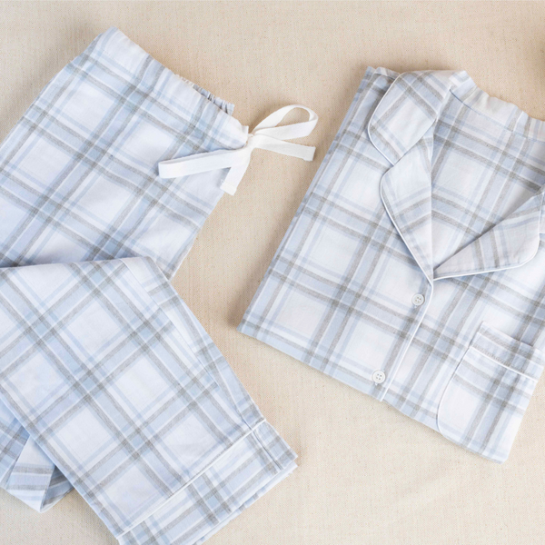Beige Striped %100 Pamuk Kadın Pijama Takımı