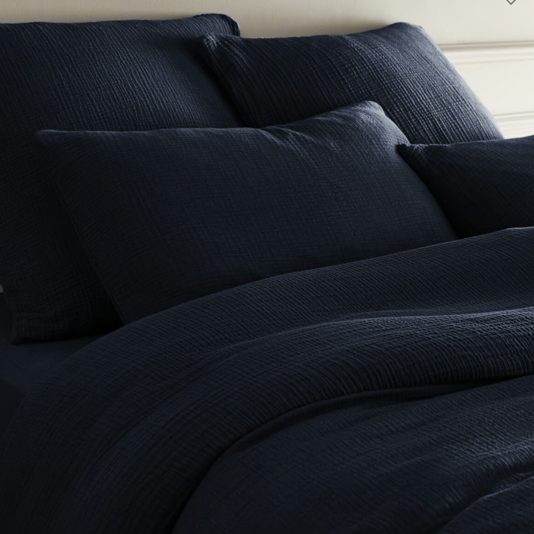 Allure Muslin Cotton Double King Size Duvet Cover Set 240x220 cm Brown