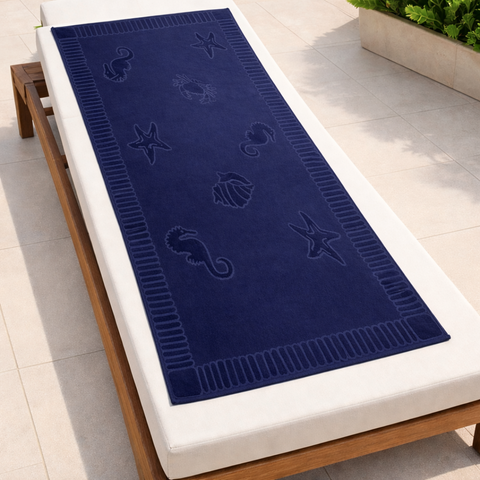 Tree Patterned Beach Towel Green