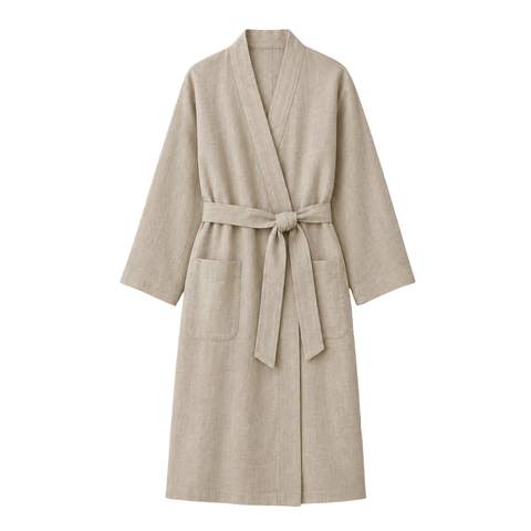 Luz Yıkanmış Keten Kimono Taş