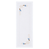 Coral Embroidered Linen Runner 50x160 cm Blue