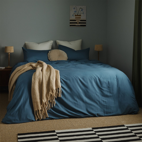 Allure Muslin Cotton Double King Size Duvet Cover Set 240x220 cm Brown