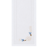 Coral Embroidered Linen Runner 50x160 cm Blue