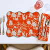 Genoa Woven Linen Stain Resistant Napkin Gray (Pack of 2)