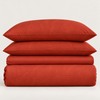 Flame Double Deluxe Cotton Satin Duvet Cover Set 200x220 cm Tile