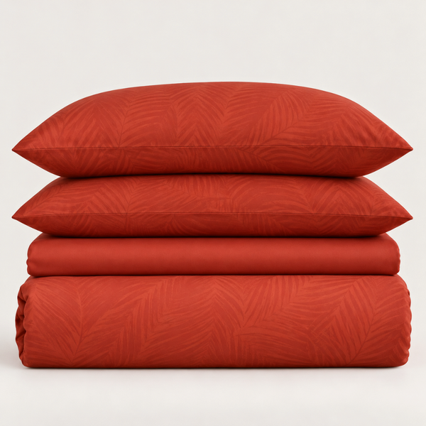 Flame Double Deluxe Cotton Satin Duvet Cover Set 200x220 cm Tile