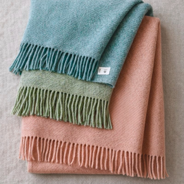 Woolmark Single Single Pure Wool Blanket Green