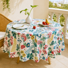 Genoa Woven Linen Stain Resistant Round Table Cloth White