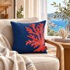 Coral Premium Kot Nakışlı Kırlent Kılıfı 45x45 cm