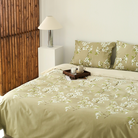 Flame Double Deluxe Cotton Satin Duvet Cover Set 200x220 cm Tile