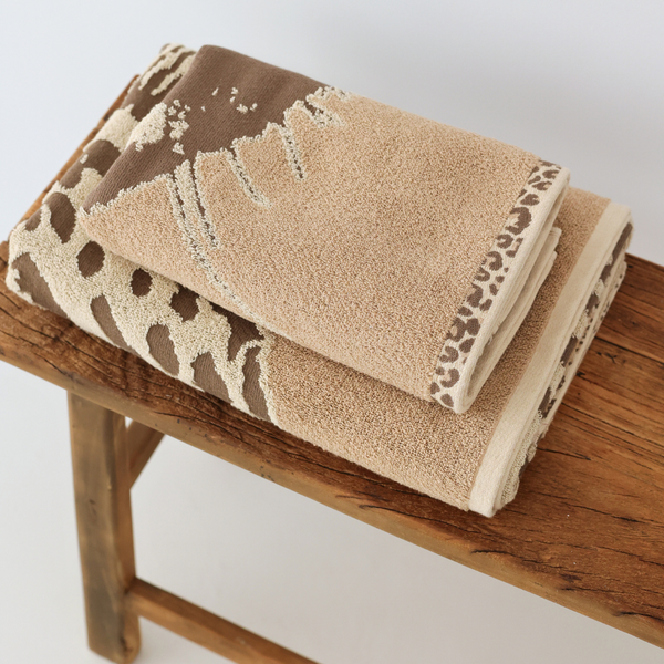 Antibes 2 Pcs 100% Cotton Towel Set Cream