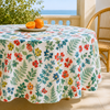 Genoa Woven Linen Stain Resistant Round Table Cloth White