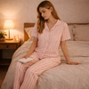 Edan Pamuk Kadın Pijama Takımı Açık Pembe