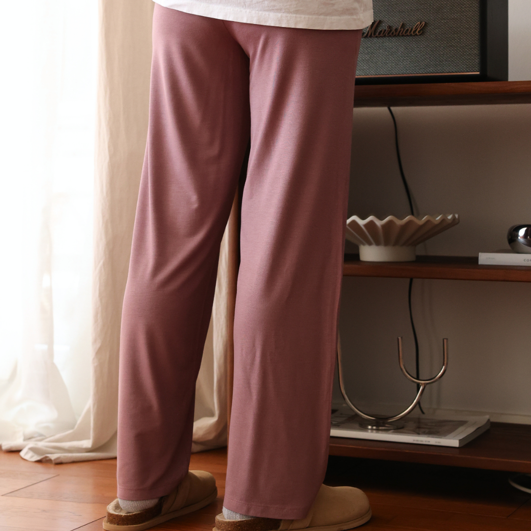 Lotus Bambu Kadın Ev Pantolonu Mürdüm