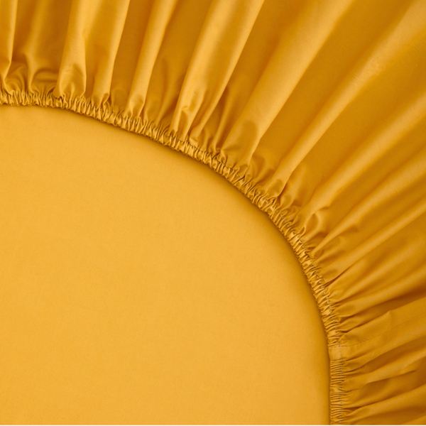 King Size Elastic Bamboo Aloe Vera Bed Sheet 180x200 cm Yellow