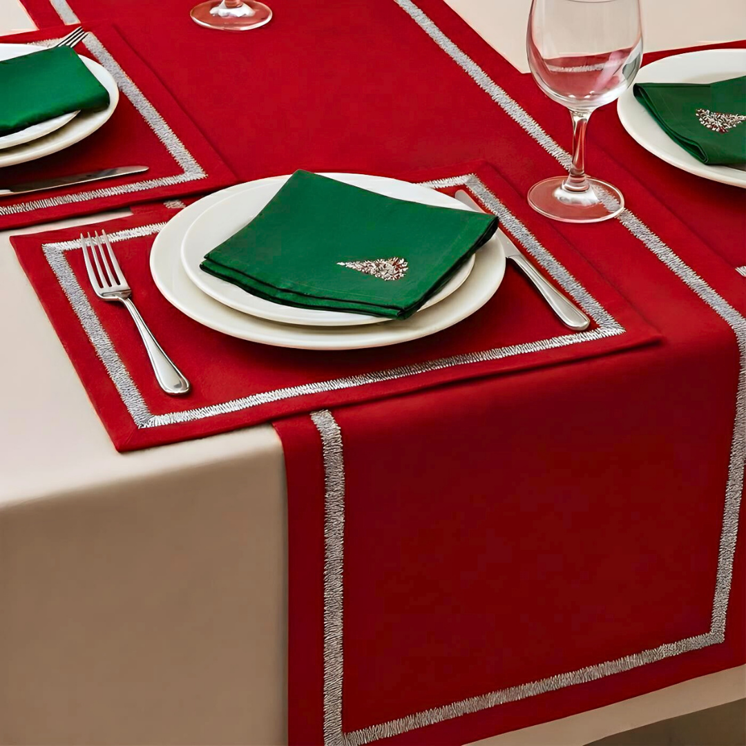 Genoa Woven Linen Stain Resistant Napkin Gray (Pack of 2)