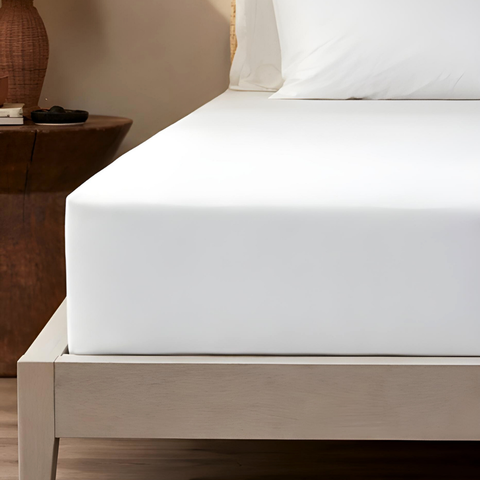 Stella 100% Cotton Ranforce Single Elastic Bed Sheet 100x200 cm White